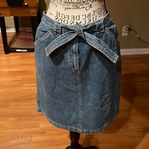 Relativity denim skirt w/ front tie